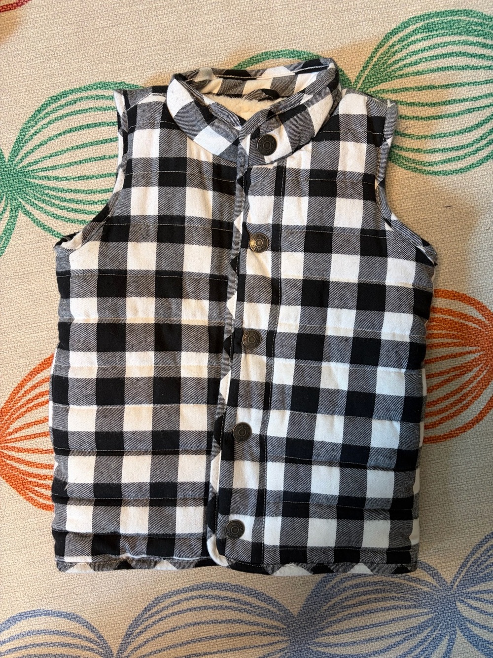Mud Pie 4T 5T Buffalo Plaid Sherpa-Lined Vest. Cozy and cute! EUC